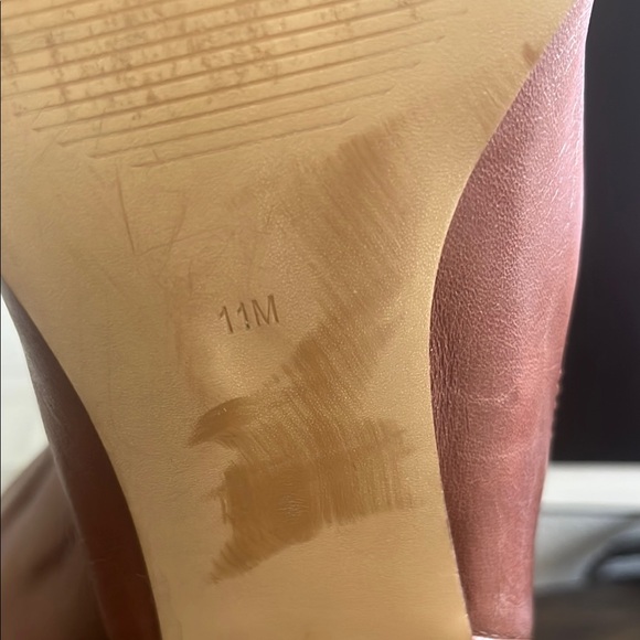 Audrey Brooke Brown Heeled Boots with Chunky Heel and Knee High Design - Picture 12 of 12